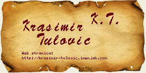 Krasimir Tulović vizit kartica